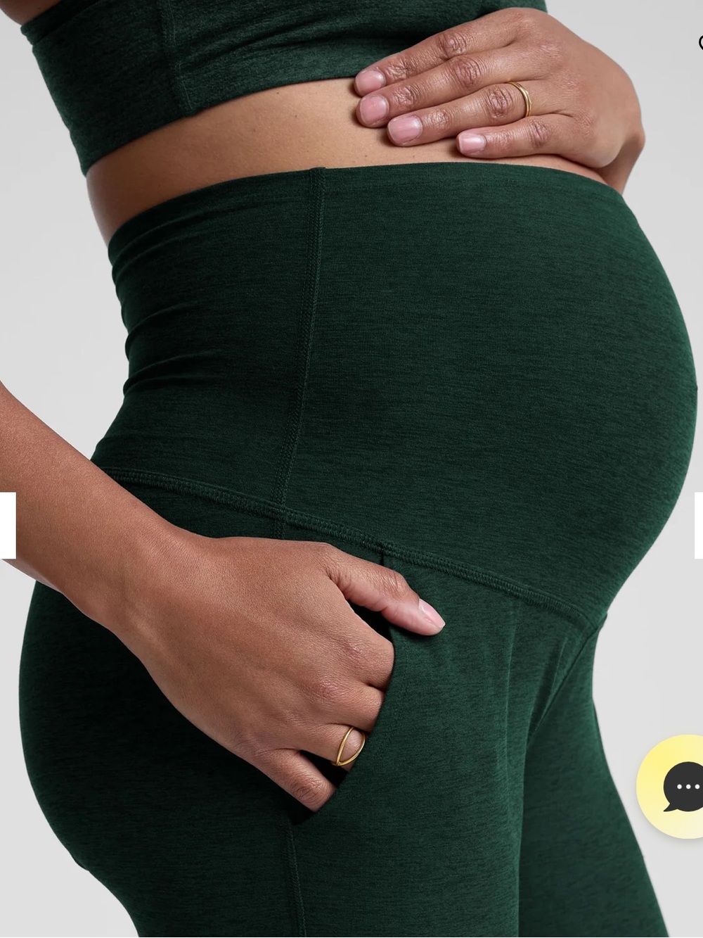 Spacedye Beyond the Bump Maternity Midi Jogger - Midnight Green Heather / S
